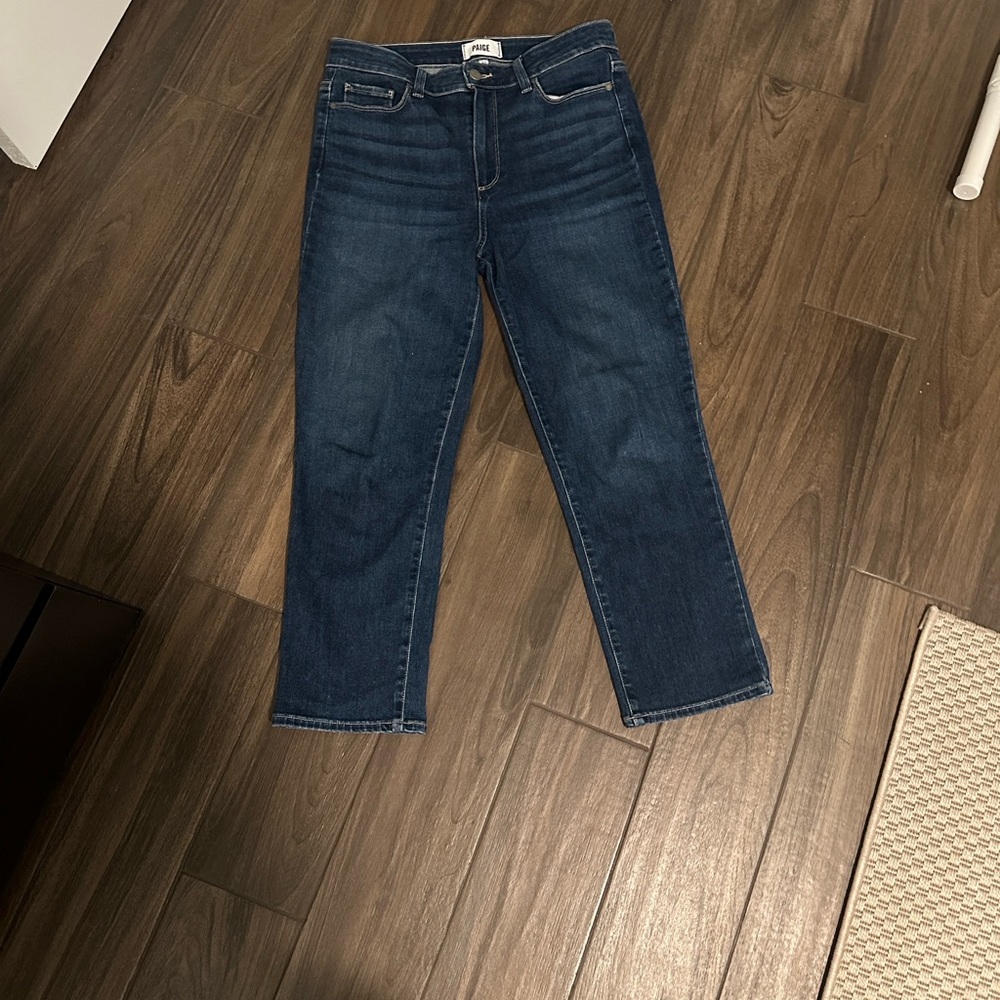 PAIGE Dark Blue Crop Jeans